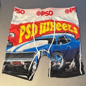 PSD Wheels Car Graphic Boxer Briefs - Red, Yellow, Blue
